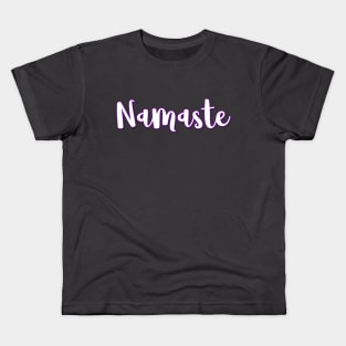 Namaste Spiritual Yoga Purple Design Kids T-Shirt